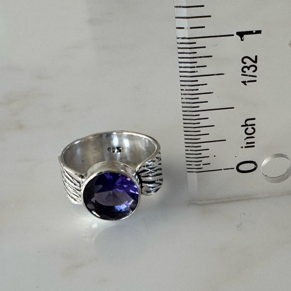 NWOT Sundance Wild One Ring, Amethyst, Sterling Silver - Picture 5 of 6